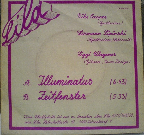 Lila : Illuminatus / Zeitfenster (7", EP)