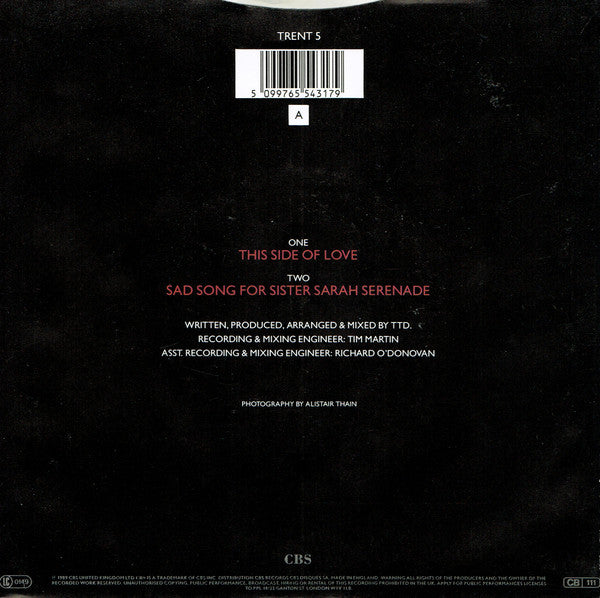 Terence Trent D'Arby's* : This Side Of Love (7", Single, Tow)