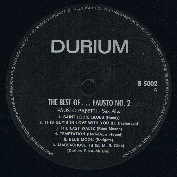 Fausto Papetti : The Best Of ... Fausto N° 2 (LP, Comp)