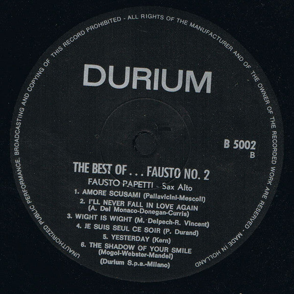 Fausto Papetti : The Best Of ... Fausto N° 2 (LP, Comp)
