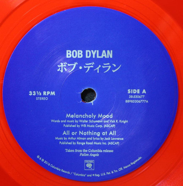 Bob Dylan = ボブ・ディラン* : Melancholy Mood = メランコリー・ムード (7", EP, RSD, Ltd, Red)