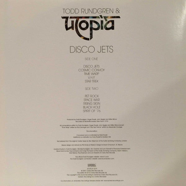 Todd Rundgren & Utopia (5) : Disco Jets (LP, Album, RSD, Ltd)