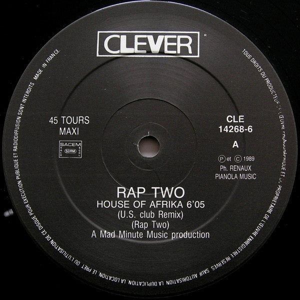 Rap Two : House Of Afrika (12")