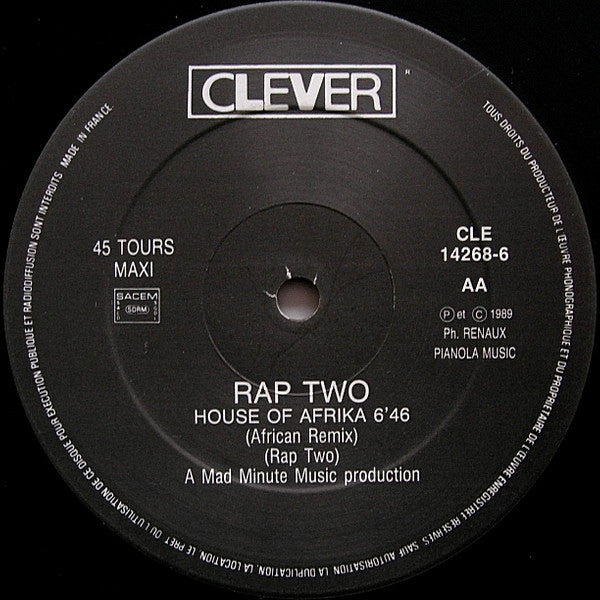 Rap Two : House Of Afrika (12")