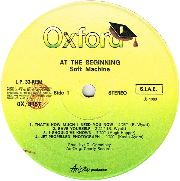 Soft Machine : At The Beginning (LP, RE)