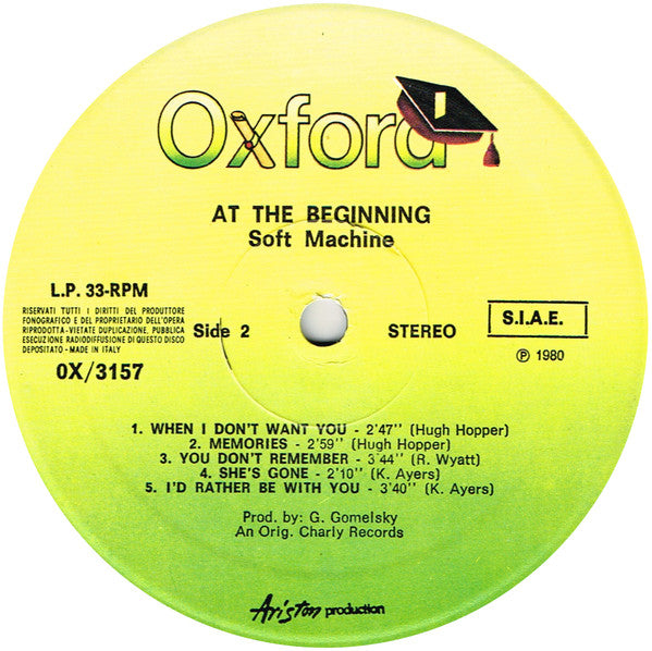 Soft Machine : At The Beginning (LP, RE)