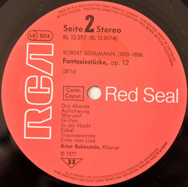 Arthur Rubinstein : Beethoven - Schumann (LP)