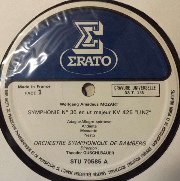 Wolfgang Amadeus Mozart, Bamberger Symphoniker, Theodor Guschlbauer : Symphonies "Linz" & "Paris" (LP)