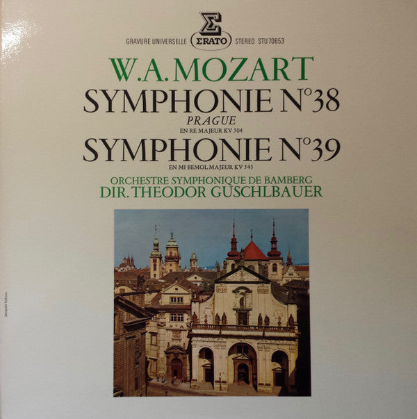 Wolfgang Amadeus Mozart, Bamberger Symphoniker, Theodor Guschlbauer : Symphonies N°38 & N°39 (LP)