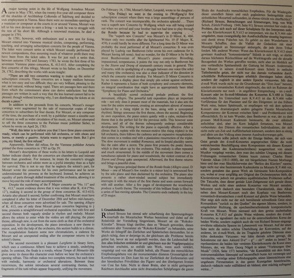 Wolfgang Amadeus Mozart, Murray Perahia, English Chamber Orchestra : Concerti N°11 & N°20 (LP)