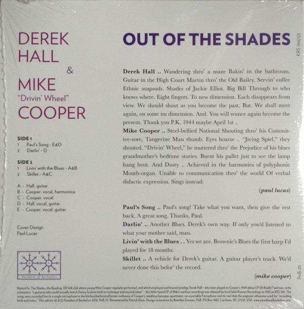 Derek Hall (5) & Mike Cooper : Out Of The Shades (7", EP, RSD, RE)