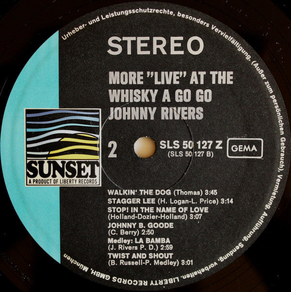 Johnny Rivers : More Live At The Whiskey-A-Go-Go (LP, Album)