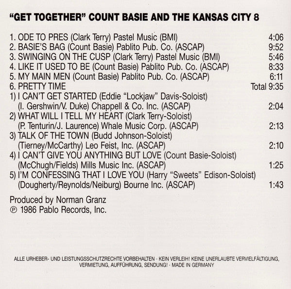 Count Basie : Count Basie Get Together (CD, Album, RE)