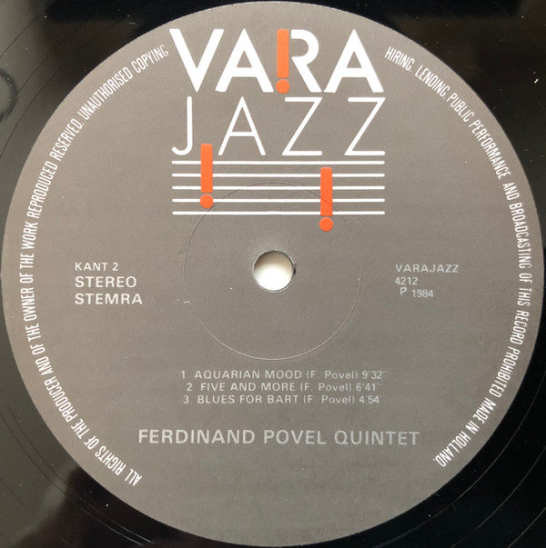 Ferdinand Povel Quintet : Ferdinand Povel Quintet (LP, Album)