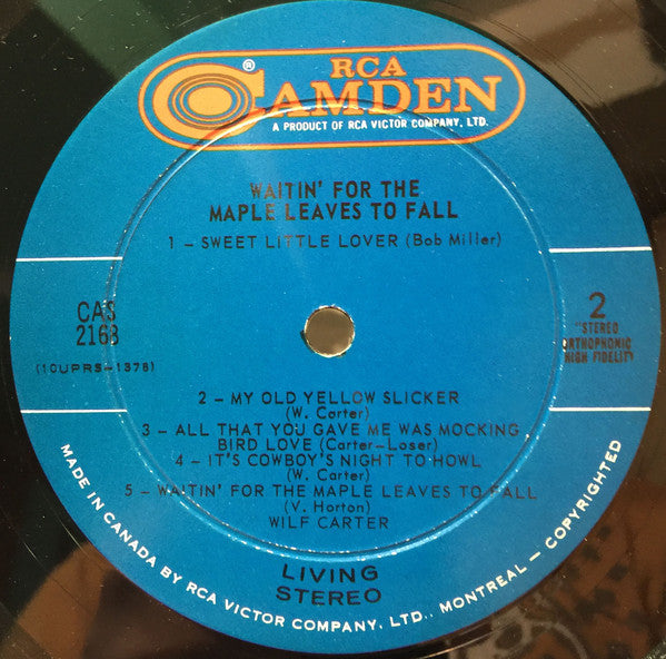 Wilf Carter : Waitin' For The Maple Leaves To Fall (LP, Album)