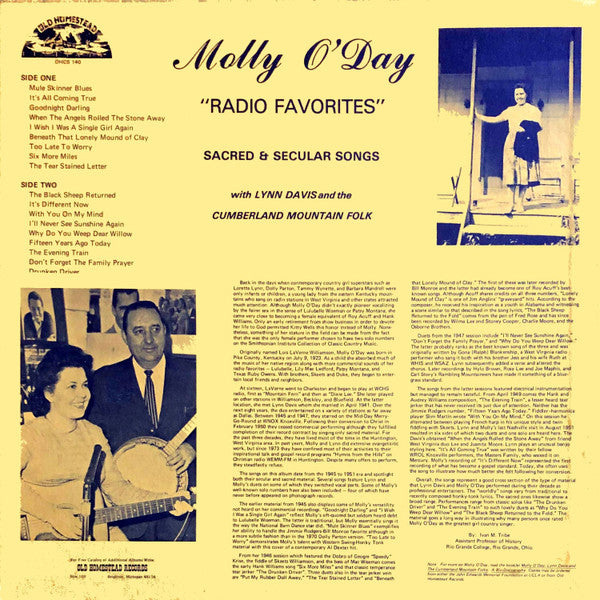 Molly O'Day : Radio Favorites (LP, Album)