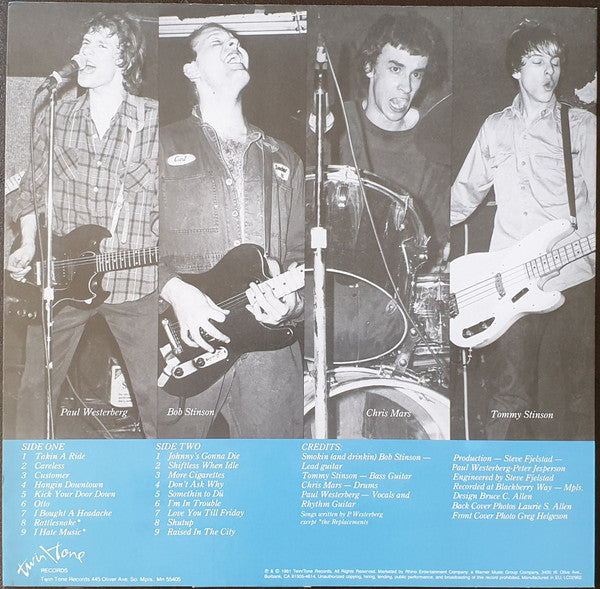 The Replacements : Sorry Ma, Forgot To Take Out The Trash (LP, Album, RE)