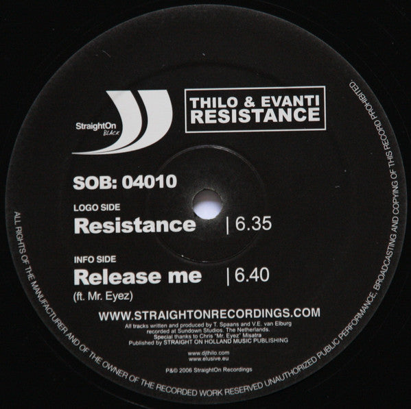 Thilo & Evanti : Resistance (12")