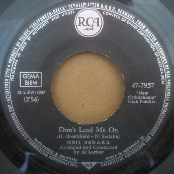 Neil Sedaka : Happy Birthday, Sweet Sixteen (7", Single, Mono)