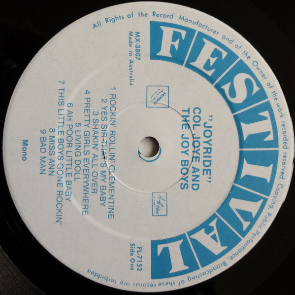 Col Joye & The Joy Boys : Joyride (LP, Comp, Mono)
