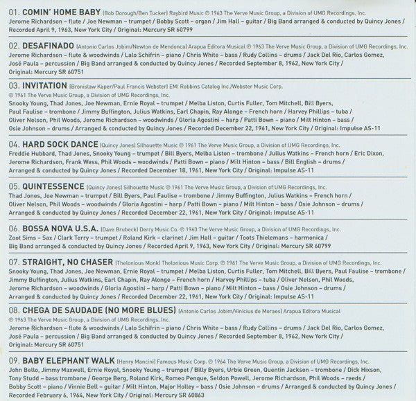 Quincy Jones : Swinging The Big Band (CD, Comp, RM)