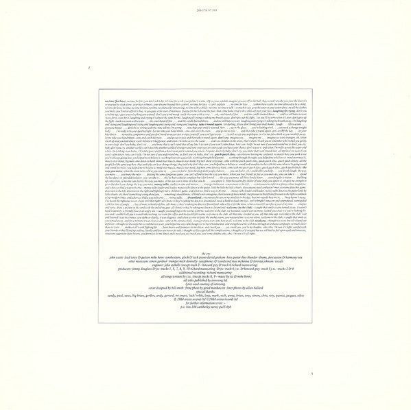 The Cry Featuring John Watts : Quick Quick Slow (LP, Album)