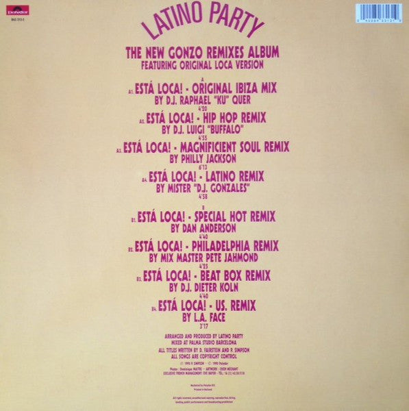 Latino Party : The New Gonzo Remixes Album (LP)