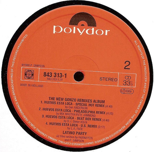 Latino Party : The New Gonzo Remixes Album (LP)