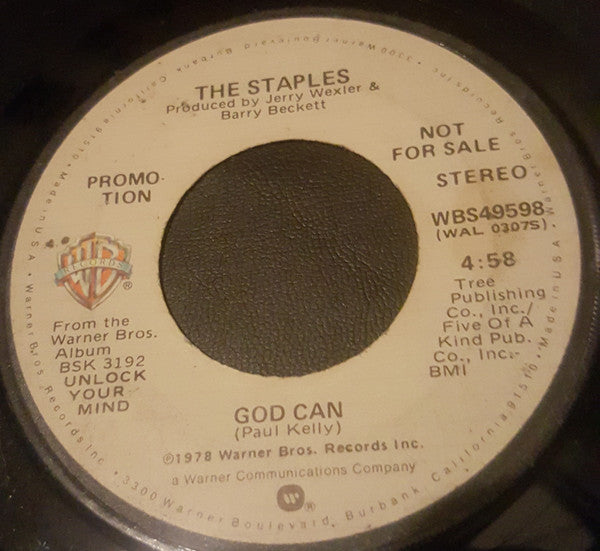 The Staples : God Can (7", Single, Mono, Promo)