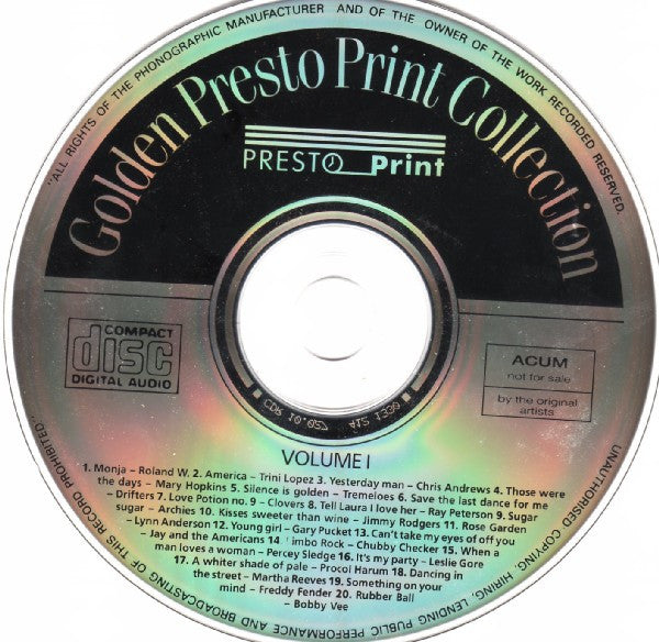 Various : Golden Presto Print Collection - Volume I (CD, Comp)
