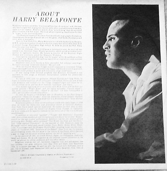 Harry Belafonte : In My Quiet Room (LP, Album, Mono)