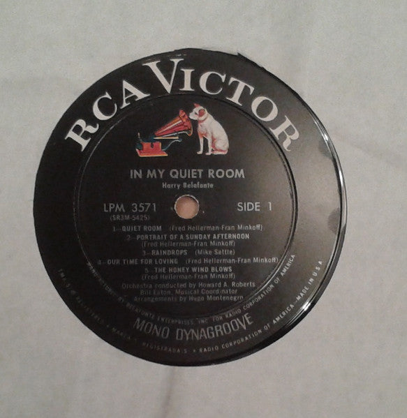 Harry Belafonte : In My Quiet Room (LP, Album, Mono)