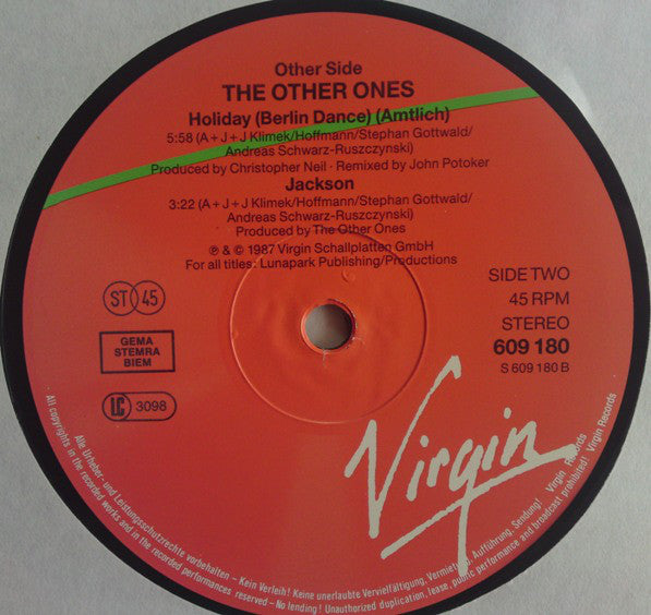 The Other Ones : Holiday (12", Maxi)