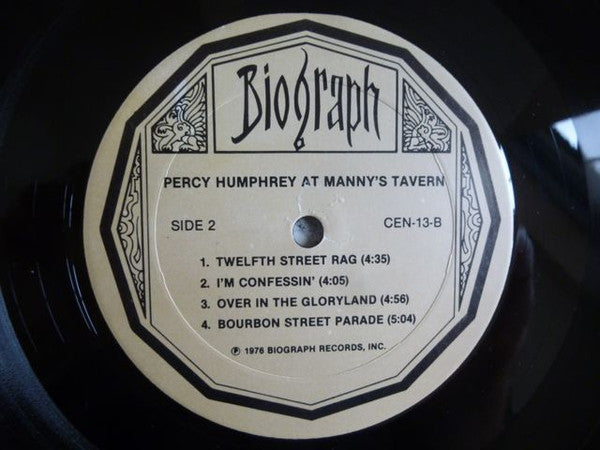 Percy Humphrey : At Manny's Tavern (LP, Album, RM)