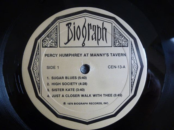 Percy Humphrey : At Manny's Tavern (LP, Album, RM)