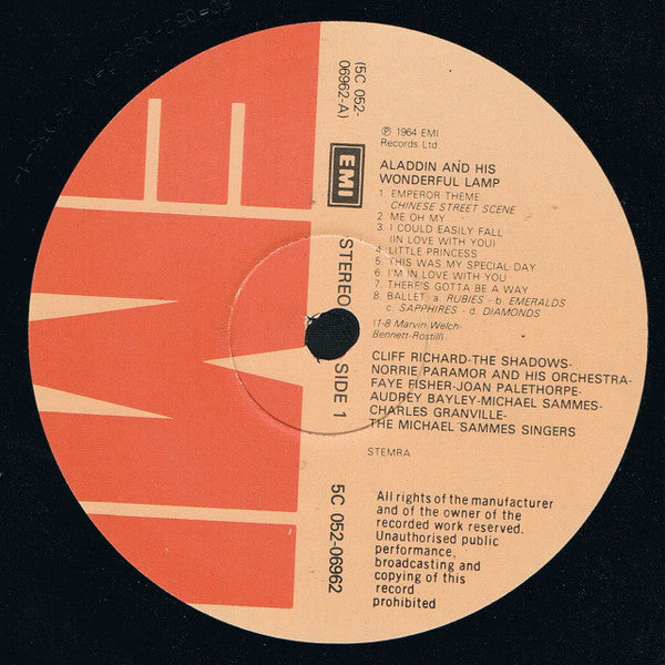 Cliff Richard And The Shadows* : Aladdin And His Wonderful Lamp (LP, RE)