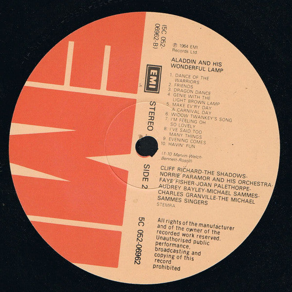 Cliff Richard And The Shadows* : Aladdin And His Wonderful Lamp (LP, RE)