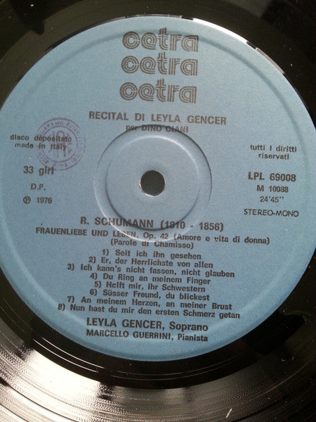 Leyla Gencer : Recital per Dino Ciani, Opera/76 Vol/7  (LP, Mono, Gat)