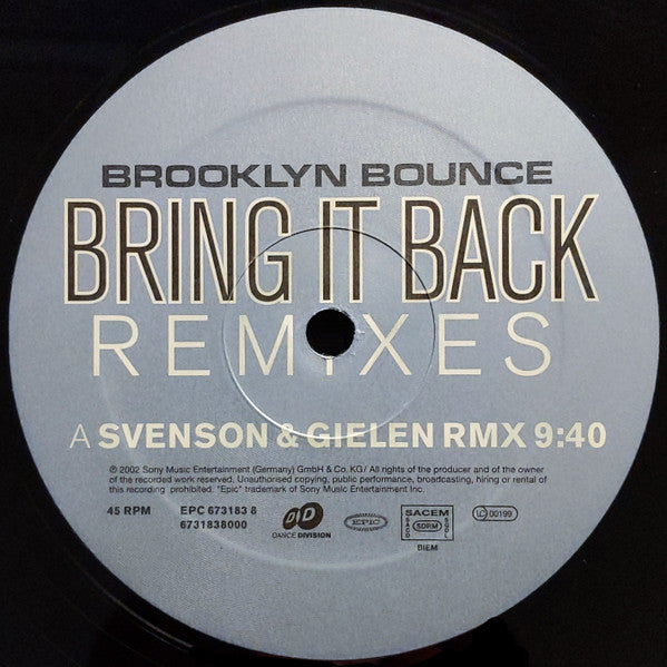 Brooklyn Bounce : Bring It Back (Remixes) (12")