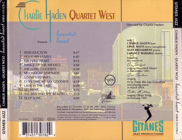 Charlie Haden Quartet West : Haunted Heart (CD, Album)