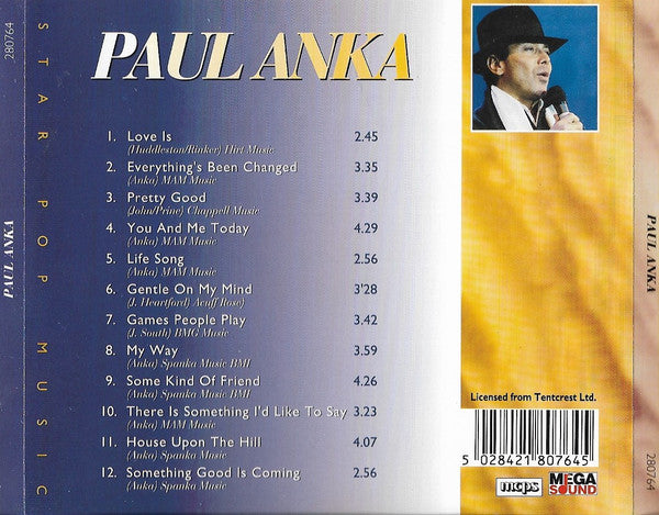 Paul Anka : Star Pop Music (CD, Comp)