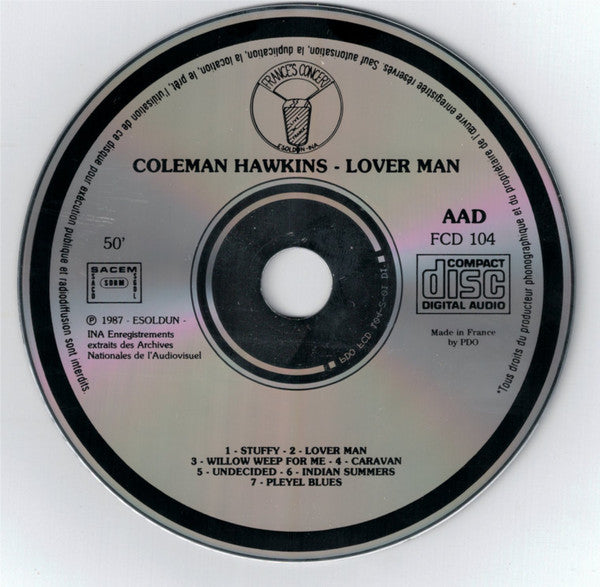Coleman Hawkins : Lover Man (CD, Album)