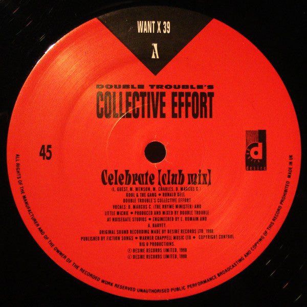Double Trouble's Collective Effort* : Celebrate (12")