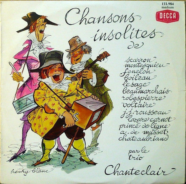 Trio Chanteclair : Chansons Insolites (10")