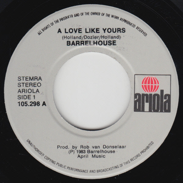 Barrelhouse : A Love Like Yours (7")