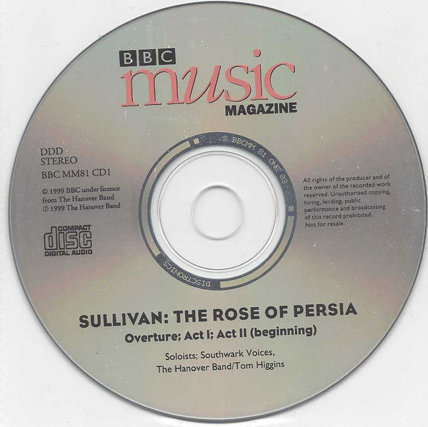 Sir Arthur Sullivan, Southwark Voices, Hanover Band, Tom Higgins (4) : The Rose Of Persia / Overtures to The Mikado, HMS Pinafore, Etc. (2xCD-ROM)