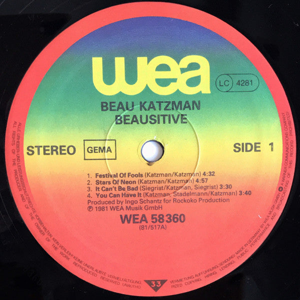 Beau Katzman* : Beausitive (LP, Album)