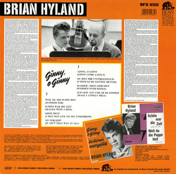 Brian Hyland : Ginny, O Ginny (Brian Hyland Sing Deutsch) (LP, Comp)