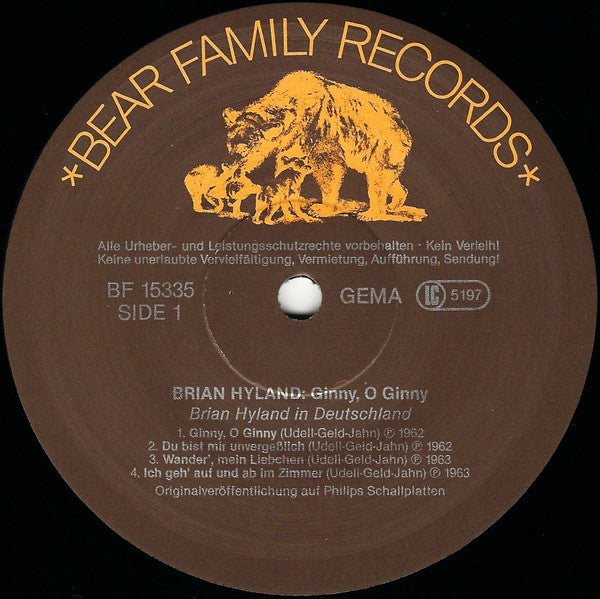 Brian Hyland : Ginny, O Ginny (Brian Hyland Sing Deutsch) (LP, Comp)