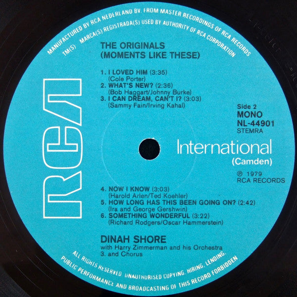 Dinah Shore : Moments Like These (LP, Mono, RE)